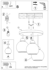 Czarna lampa sufitowa ø 15 cm Grande – Nice Lamps