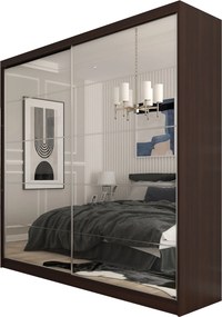 Szafa Przesuwna FIORELLA 200 cm z Lustrem Szafa Dwudrzwiowa Wenge