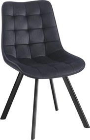 Pikowane krzesło do jadalni J265, tkanina velvet