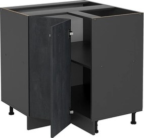 Szafka narożna czarny beton 75.6x60x81.6 r-line