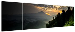 Obraz - zielony górski krajobraz (170x50 cm)