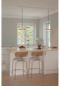 Różowa metalowa lampa wisząca LED ze ściemniaczem i metalowym kloszem ø 31 cm Asteria Plus – UMAGE