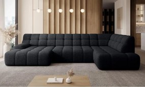 Narożnik COCOON XL w układzie U z elektryczną regulacją siedziska Prawostronny w tkaninie JAGUAR 22