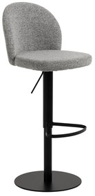 Czarno-szary hoker z regulowaną wysokością (wysokość siedziska 55 cm) Patricia – Actona