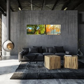 Obraz - Spokojny jesienny krajobraz (170x50 cm)