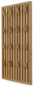 Panel z wieszakami do przedpokoju z litego drewna dębowego w naturalnym kolorze 46x100x8 cm Parco – Spinder Design