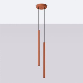 Lampa wisząca PASTELO 2 ochra czerwona SOLLUX  LIGHTING