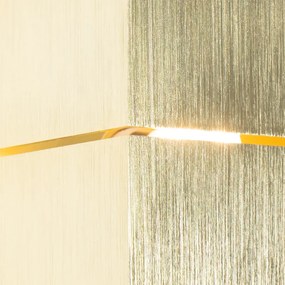 Nowoczesna lampa ścienna złota 9,7 cm - Transfer Groove Nowoczesny Oswietlenie wewnetrzne