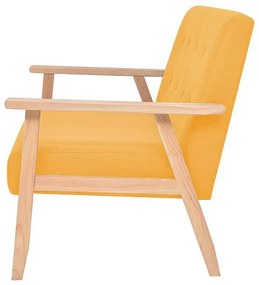 2-osobowa żółta sofa retro T4-H42
