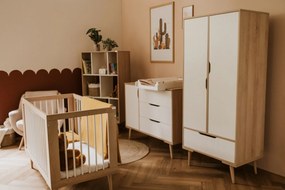Dwudrzwiowa szafa do pokoju dziecka Sofie, kolor buk/biały