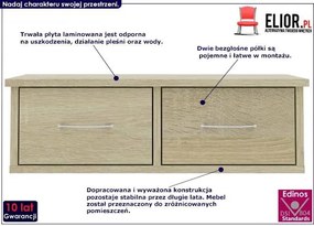 Półka ścienna z szufladami Toss 2X Galapi 4X