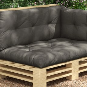 Outsunny Poduszki na palety, zestaw 3 sztuki, poduszki na ławki z ochroną UV, poduszki na meble ogrodowe, poduszki na taras, kolor ciemnoszary