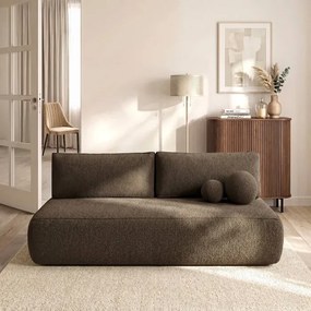 Sofa z Funkcją Spania ARVETO Mocca Boucle Nowoczesna