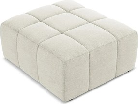 Beżowy podnóżek z materiału bouclé Aloha – Makamii