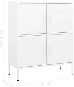 Biała stalowa szafka na nóżkach E3-C23