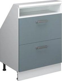 Szafka kuchenna na dach skośny niebiesko-szary 60x46x81.6 r-line