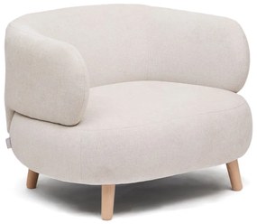 Beżowy fotel z tkaniny szenilowej Luisa – Kave Home