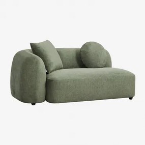 Lewy Narożny Moduł Dwuosobowy Do Modułowej Sofy Z Tkaniny Chenilla Coco Szenil Sage Green - Sklum