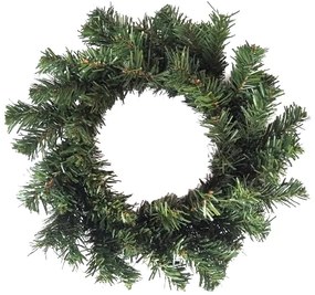 Sztuczny zielony wieniec bez ozdób, śr. 30 cm, śred. 30 cm