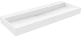 Mexen Ava umywalka nablatowa z konglomeratu 2/O 120 x 46 cm, biała - 23011202