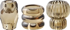 Szklane świeczniki zestaw na świeczkę typu tealight 3 szt. – House Nordic