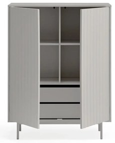 Szara wysoka komoda 97x130 cm Sierra – Teulat