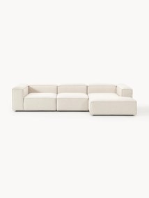 Narożna sofa modułowa z mieszanki lnu Lennon