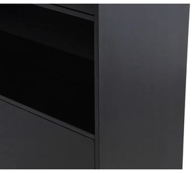 Czarna szafka modułowa z litego drewna sosnowego 40x210 cm Finca – WOOOD
