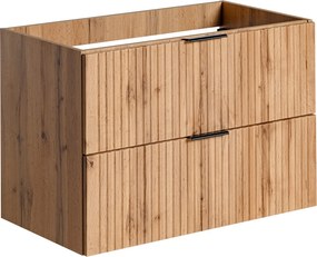 Szafka do łazienki pod umywalkę wpuszczaną Adel 80 cm, dąb wotan