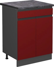 Szafka dolna do kuchni czerwony 60x60x81.6 r-line