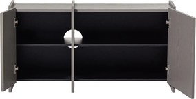 Szara szafka pod TV w dekorze jesionu 102x53x44 cm Brock – WOOOD