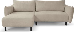 Masseno Narożnik UNO z funkcją spania i pojemnikiem na pościel Narozniki L, Rozkładana sofa - Beżowy, ANTHOLOGY 20
