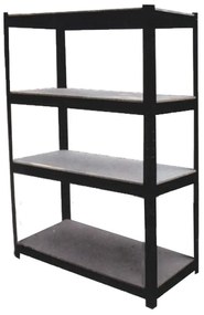 Czarny stalowy regał do garażu 90x180 cm – M.A.T. Group
