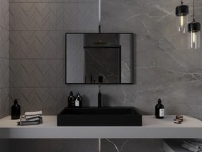 Mexen Loft lustro łazienkowe prostokątne 80 x 60 cm, rama czarna - 9852-080-060-000-70