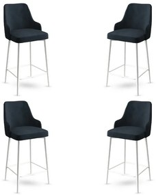 Zestaw krzeseł barowych Enox Anthracite and White,4 szt.