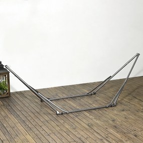 Outsunny Stojak do hamaków 2 w 1, odporny na warunki atmosferyczne, suszarka do prania, 290 cm x 92 cm x 88 cm, Czarny