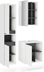Zestaw mebli łazienkowych biały/szary 60x45.5x60 viola