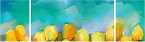 Obraz żółtych tulipanów (170x50 cm)