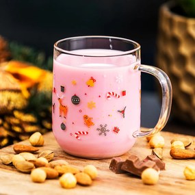 4Home Kubek szklany Hot&Cool Christmas time 350 ml, 2 szt.