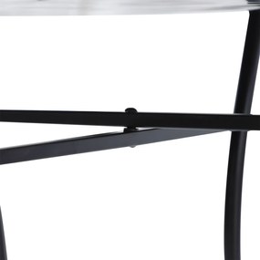 Outsunny Stolik Ogrodowy Balkonowy Mozaikowy Okrągły Stal i Ceramika Pomarańczowy Biały 60x71cm | Aosom PL