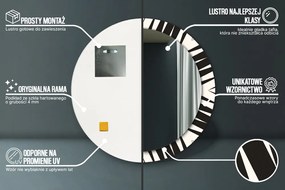 Abstrakcja geometria Lustro dekoracyjne okrągłe