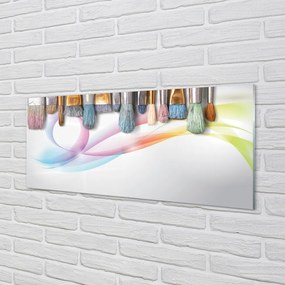 Szklany Panel Pędzle i Malarski Obraz