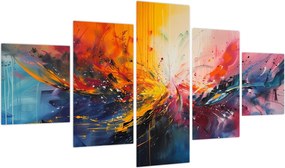 Obraz - Abstrakcja kolorów (125x70 cm)