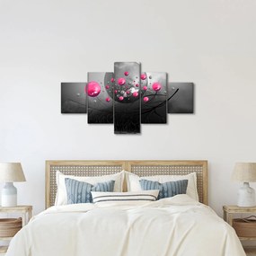 Obraz różowych abstrakcyjnych kul (125x70 cm)