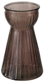 Wazon szklany HYACINTHA, ryflowane szkło, 15 cm