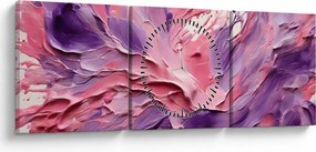 Obraz - Romantyczna abstrakcja (z zegarem) (90x30 cm)