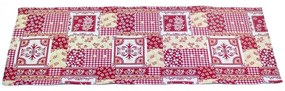 Bieżnik Patchwork czerwony, 32 x 96 cm