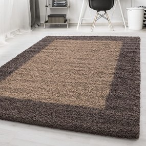 Dywan shaggy Life brązowo-beżowy 60 cm x 110 cm