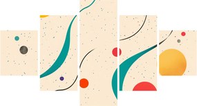 Obraz - Minimalistyczna kolorowa ilustracja (125x70 cm)