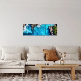 Obraz - Zatoka na Bali (z zegarem) (90x30 cm)